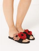 Marks & Spencer Rafflesia Flower Mule Sandals Black