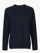 Marks & Spencer Active Cotton Rich Sweatshirt Navy Mix