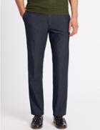 Marks & Spencer Tailored Fit Cotton Rich Chinos Navy