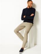 Marks & Spencer Cotton Rich Shorter Length Chinos With Stretch Natural