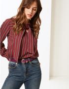 Marks & Spencer Ring Keeper Leather Belt Cranberry