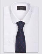 Marks & Spencer Easy To Iron Regular Fit Shirt With Tie White Mix