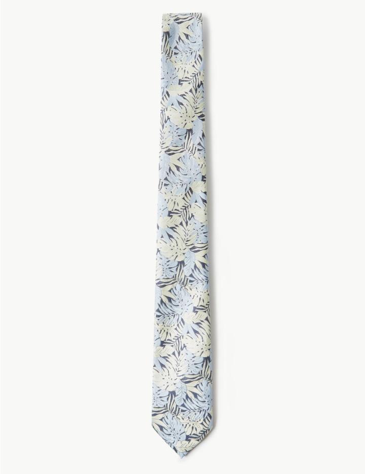 Marks & Spencer Palm Leaf Tie Yellow Mix