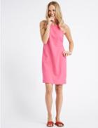 Marks & Spencer Linen Blend Sleeveless Tunic Dress Pink