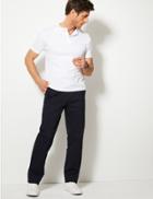 Marks & Spencer Regular Fit Cotton Rich Chinos With Stretch Navy