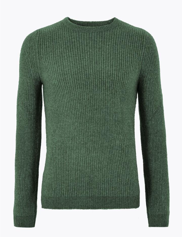 Marks & Spencer Crew Neck Jumper Green