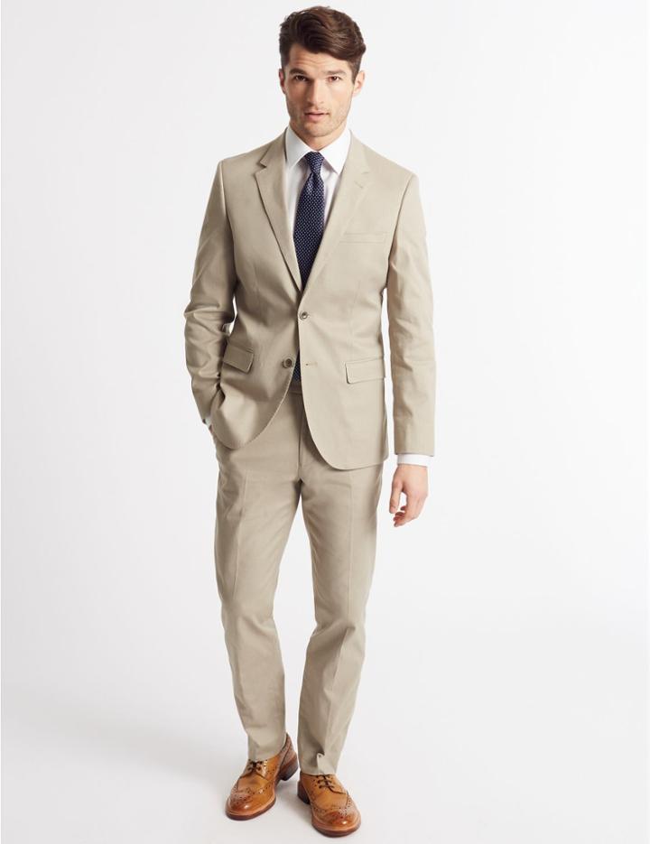Marks & Spencer Tailored Fit Jacket Neutral