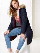 Marks & Spencer Reversible Padded Jacket With Stormwear&trade; Navy Mix