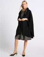Marks & Spencer Knit Fur Wrap Black