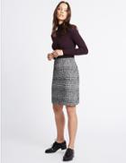 Marks & Spencer Printed A-line Mini Skirt Black Mix