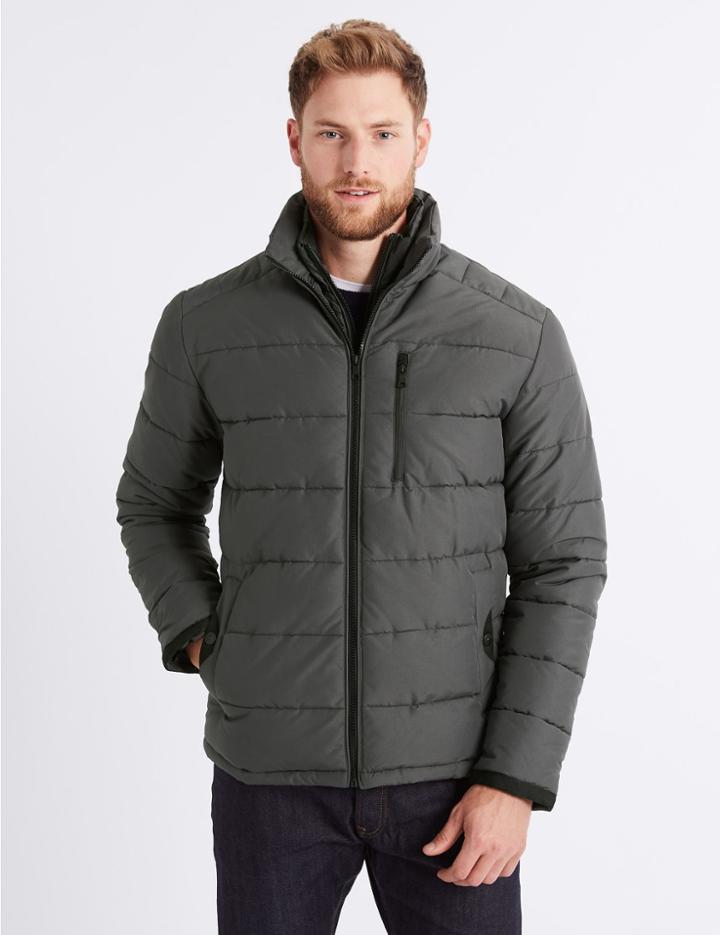 Marks & Spencer Padded Jacket With Stormwear&trade; Grey