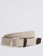Marks & Spencer Stretch Web Active Waistband Casual Belt Stone