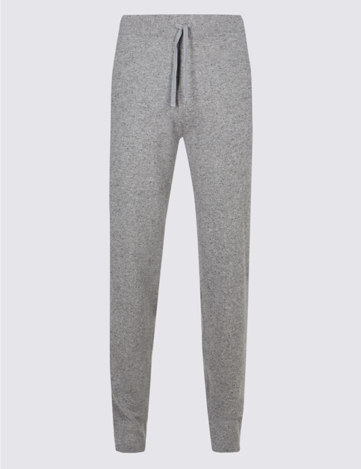 Marks & Spencer Pure Cashmere Slim Fit Joggers Grey