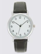 Marks & Spencer Everyday Round Face Watch Black Mix