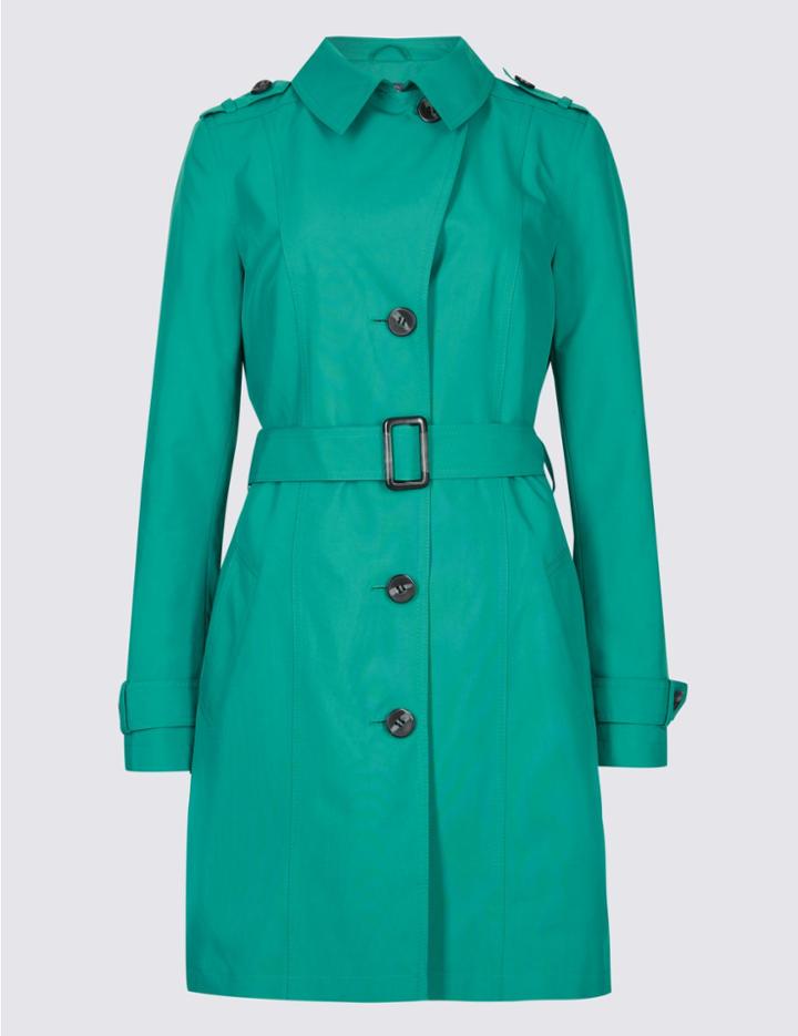 Marks & Spencer Trench Coat With Stormwear&trade; Jade