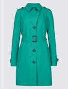 Marks & Spencer Trench Coat With Stormwear&trade; Jade