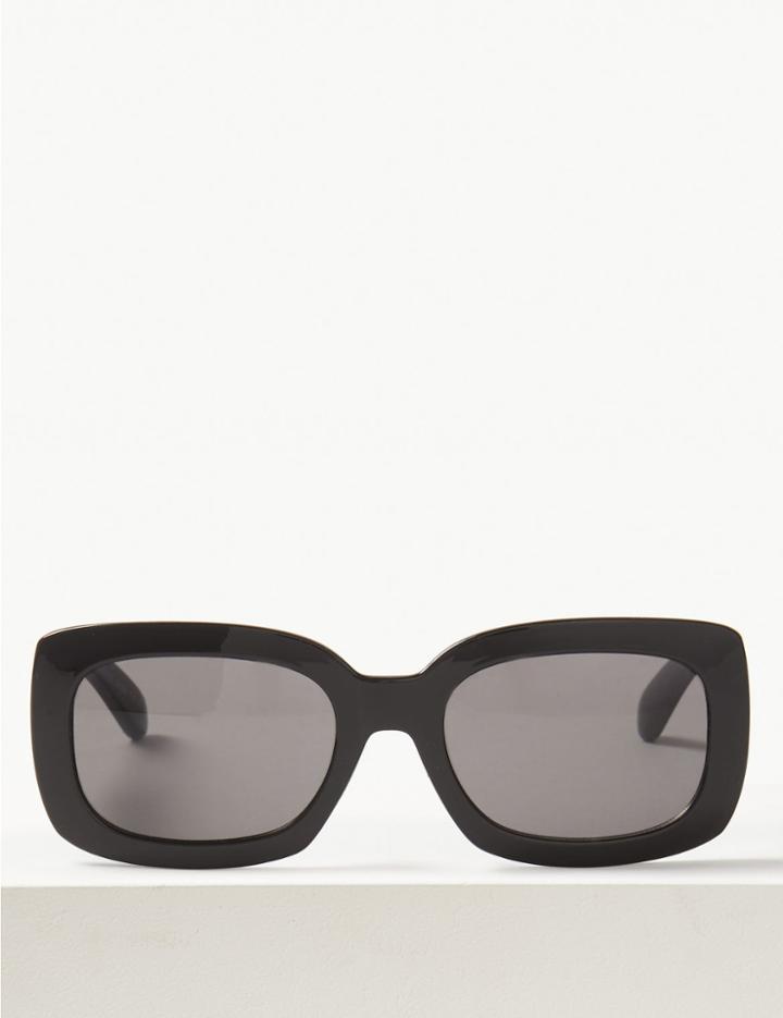 Marks & Spencer Slim Rectangle Sunglasses Black