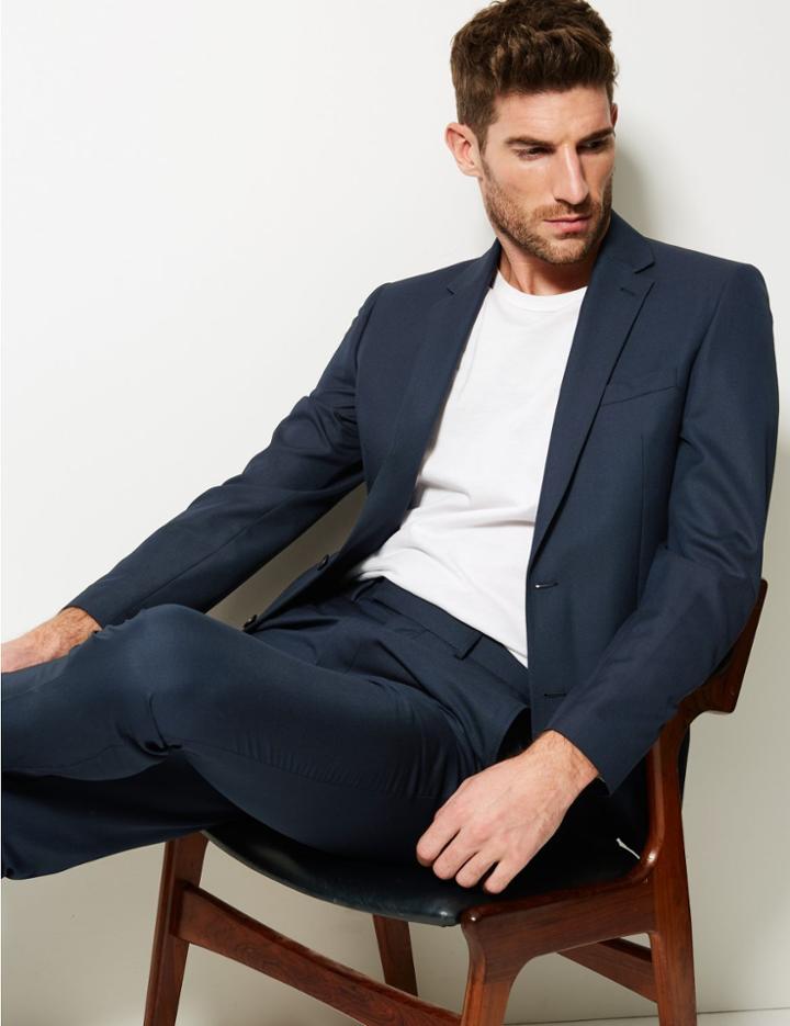 Marks & Spencer Navy Slim Fit Jacket