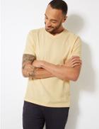 Marks & Spencer Pure Cotton V-neck T-shirt Pale Yellow