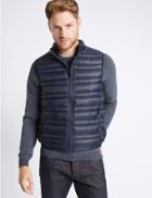 Marks & Spencer Quilted Gilet With Stormwear&trade; Midnight Navy