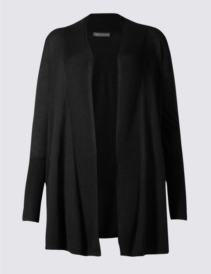 Marks & Spencer Trapeze Slinky Cuff Cardigan Black