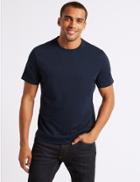 Marks & Spencer 2 Pack Slim Fit Crew Neck T-shirts White/navy