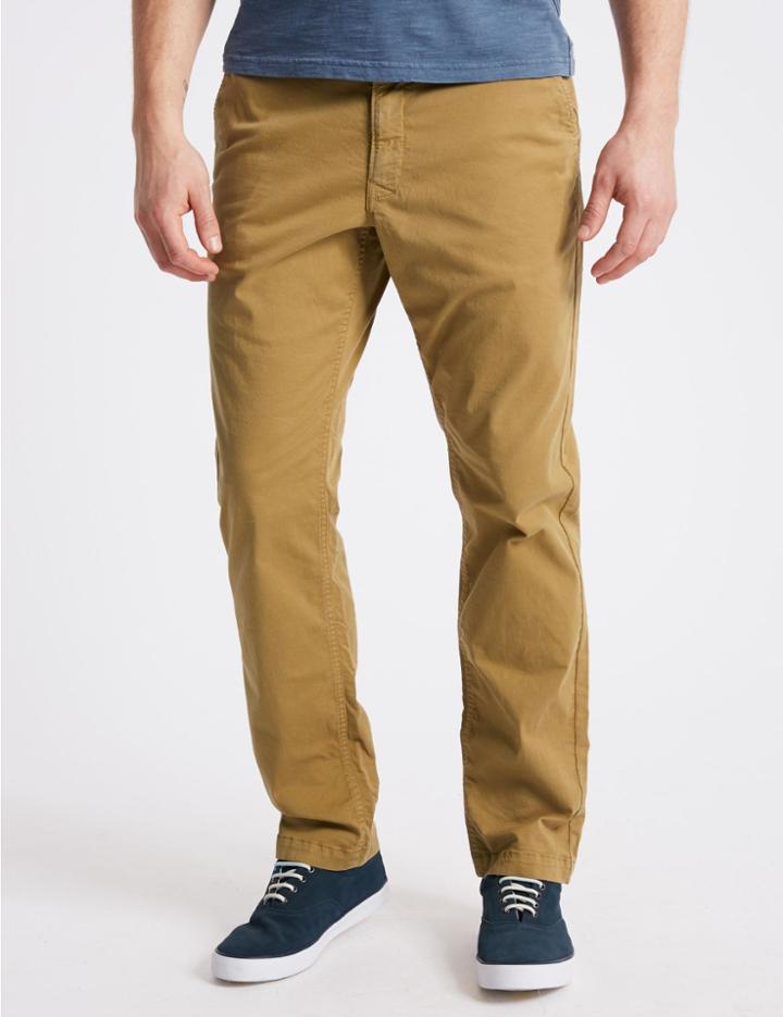 Marks & Spencer Slim Fit Cotton Rich Authentic Chinos Mustard