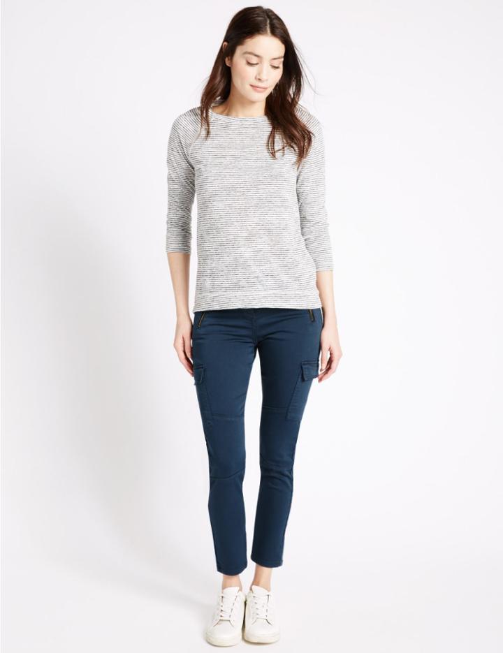 Marks & Spencer Cargo Skinny Trousers Navy