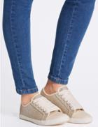 Marks & Spencer Lace Up Sparkle Trainers With Insolia Flex&reg; Metallic