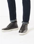 Marks & Spencer Leather Lace-up Chukka Boots Dark Grey