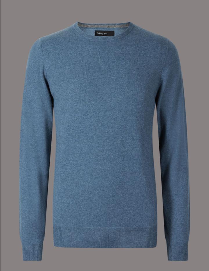 Marks & Spencer Pure Cashmere Jumper Light Blue