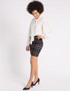 Marks & Spencer Checked A-line Mini Skirt Dark Navy Mix