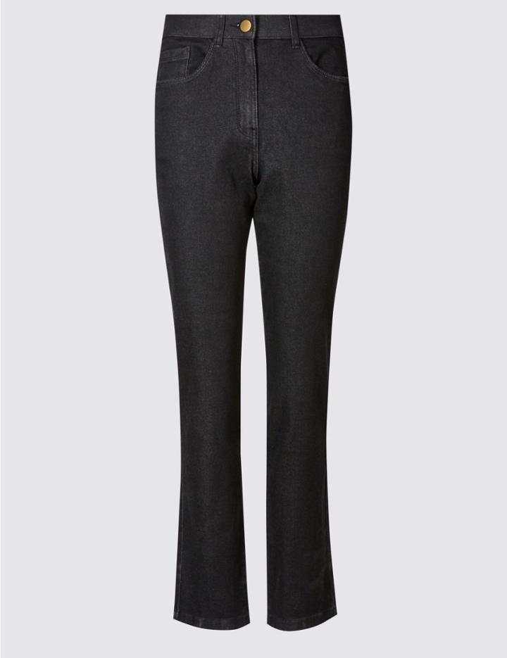 Marks & Spencer Straight Leg Jeans Black Denim