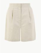 Marks & Spencer Linen Rich Shorts Stone