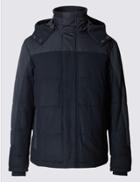 Marks & Spencer Quilted Jacket With Stormwear&trade; Navy
