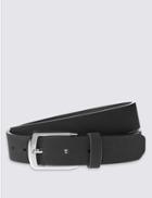 Marks & Spencer Faux Leather Block Edge Belt Black