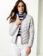 Marks & Spencer Lightweight Down & Feather Jacket With Stormwear&trade; Light Grey