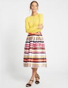 Marks & Spencer Striped A-line Midi Skirt Multi