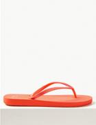 Marks & Spencer Open Toe Glitter Flip-flops Sandals Bright Orange