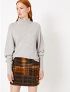 Marks & Spencer Wool Checked Mini Skirt Dark Brown Mix