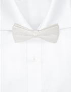 Marks & Spencer Pure Silk Waffle Textured Bow Tie White