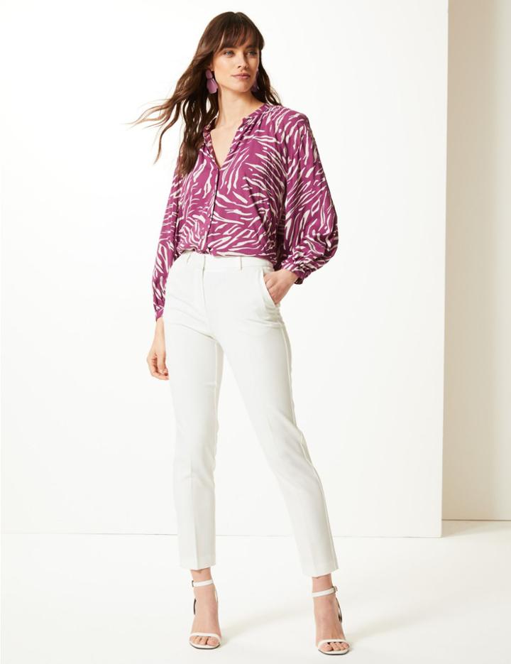 Marks & Spencer Slim Leg Trousers Winter White