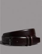 Marks & Spencer Leather Rectangular Buckle Belt Oxblood