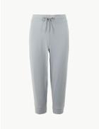 Marks & Spencer Quick Dry Cropped Joggers White Mix