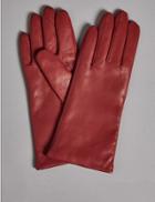 Marks & Spencer Cashmere Lined Leather Gloves Red