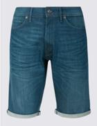 Marks & Spencer Cotton Rich Denim Shorts Medium Indigo