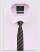 Marks & Spencer Pindot Striped Tie Black