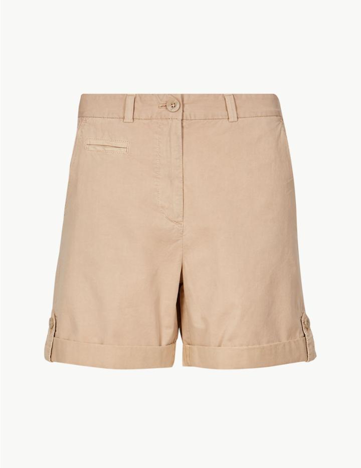 Marks & Spencer Pure Cotton Chino Shorts Neutral