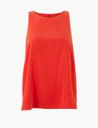 Marks & Spencer Round Neck Vest Top Bright Orange
