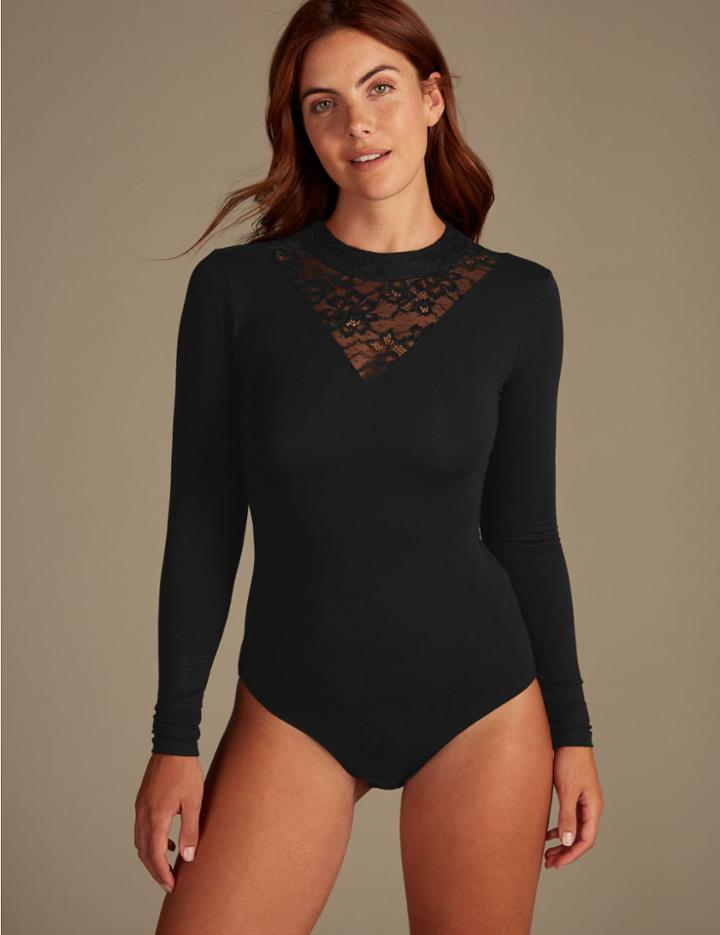 Marks & Spencer Heatgen&trade; Thermal Long Sleeve Bodies Black